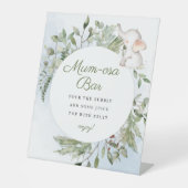 ムモサモモザバーボーイゾウ赤ちゃんシャワーサイン 台座サイン (正面)