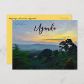 ムヨンガカテレラウガンダの夕日 ポストカード (正面/裏面)