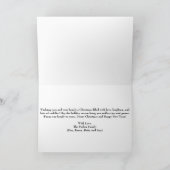 ムラサキのブランケットの猫 メリークリスマス オレンジの子猫 シーズンカード (内部)