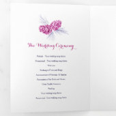 ムラサキの冬の秋結婚のコーン 三つ折りプログラム (内部最初)