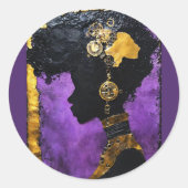 ムラサキの女性 ラウンドシール (正面)