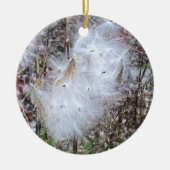 ムラサキの種と絹 セラミックオーナメント (正面)