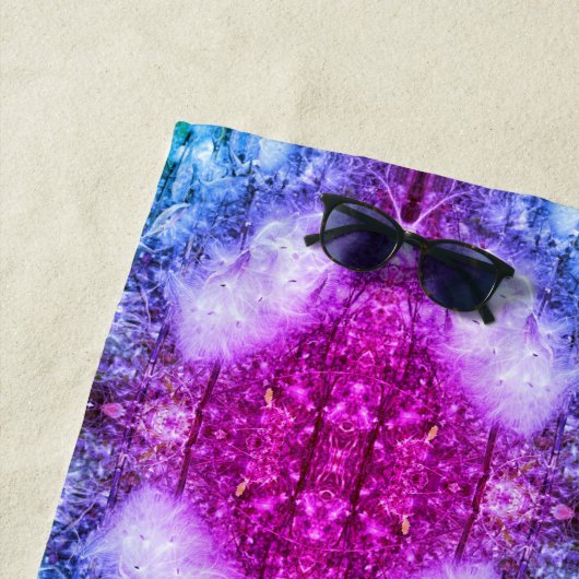 ムラサキの種と絹 |マイアミ |鏡 ビーチタオル (インサイチュ)