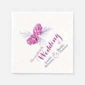 ムラサキアカマツ冬の結婚式 スタンダードカクテルナプキン (正面)