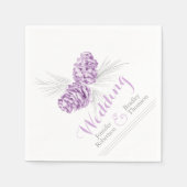 ムラサキアカマツ結婚の紙 スタンダードカクテルナプキン (正面)