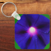 ムラサキアサガオの花 キーホルダー (正面)