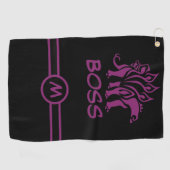 ムラサキアシノシュテゴサウルスのスピック恐竜 ゴルフタオル (横)