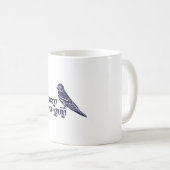 ムラサキアメリカツバメ愛好家のためのおかしな鳥好きのデザイン コーヒーマグカップ (正面右)