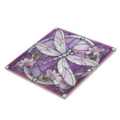 ムラサキウバエのステンドグラス タイル (側面)