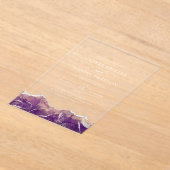 ムラサキエレガントモダン結婚銀 アクリル招待状 (レイダウン)