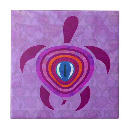 ムラサキガメ瓦 タイル (正面)