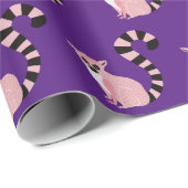 ムラサキキツネザル ラッピングペーパー (ロールコーナー)