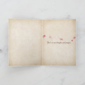 ムラサキクサの悔やみや弔慰 カード (内部)