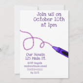 ムラサキクレヨンの誕生日パーティー 招待状 (裏面)