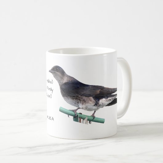 ムラサキツバメの女性 コーヒーマグカップ (正面右)