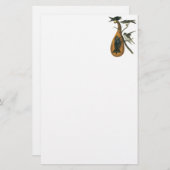 ムラサキツバメ、ジョンAudobon 便箋 (正面/裏面)