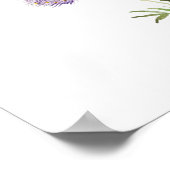 ムラサキツメクサ水彩 ポスター (角)