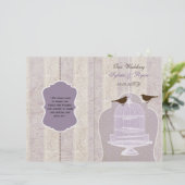 ムラサキドリのバイフォールド結婚式 プログラム (スタンド正面)