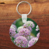ムラサキネギの花が好きやる気を起こさせる キーホルダー (裏面)