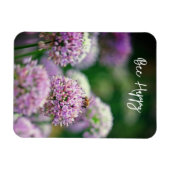 ムラサキネギの花が好きやる気を起こさせる マグネット (横)