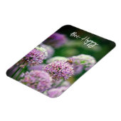 ムラサキネギの花が好きやる気を起こさせる マグネット (左側)