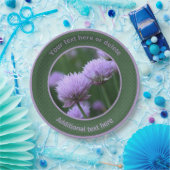 ムラサキネギ花対パーソナライズされたパーティー ペーパープレート (パーティー)