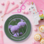 ムラサキネギ花対パーソナライズされたパーティー ペーパープレート (パーティー)