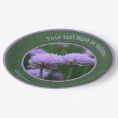 ムラサキネギ花対パーソナライズされたパーティー ペーパープレート (アングル)