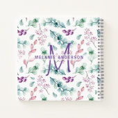 ムラサキハッカの花 感謝の祝福日記 ノートブック (裏面)