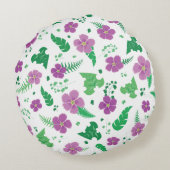 ムラサキヒビスカス ラウンドクッション (裏面)