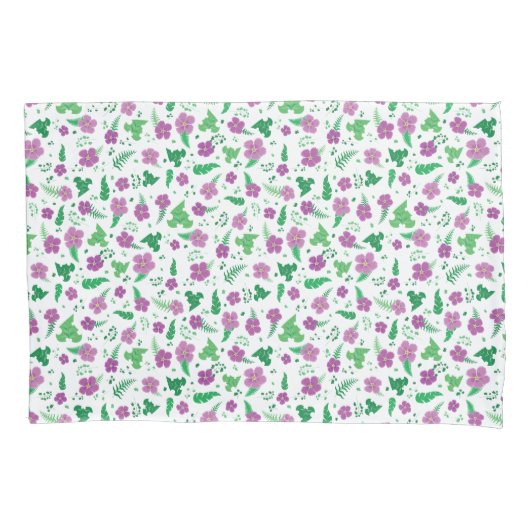 ムラサキヒビスカス 枕カバー (正面左)