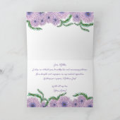 ムラサキピンクの花とグリーンの葉 母の日 カード (内部)