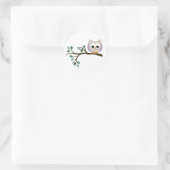 ムラサキフクロウのシール ラウンドシール (バッグ)