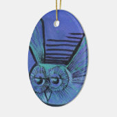 ムラサキフクロウ セラミックオーナメント (左)