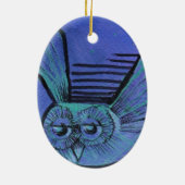 ムラサキフクロウ セラミックオーナメント (裏面)