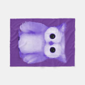 ムラサキフクロウ フリースブランケット (正面(横))