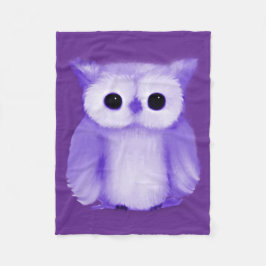 ムラサキフクロウ フリースブランケット