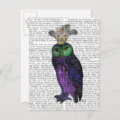 ムラサキフクロウ ポストカード (正面/裏面)