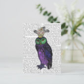 ムラサキフクロウ ポストカード (スタンド正面)