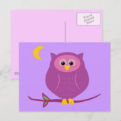 ムラサキフクロウ ポストカード (正面/裏面)