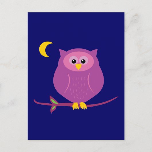 ムラサキフクロウ ポストカード (正面)
