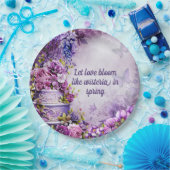 ムラサキフジのウェディングシャワープレートとケーキ ペーパープレート (パーティー)