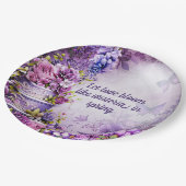 ムラサキフジのウェディングシャワープレートとケーキ ペーパープレート (アングル)