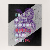 ムラサキヘビと黒ムラサキヘビ皮肉引用文 ジグソーパズル (縦)