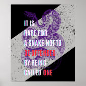 ムラサキヘビと黒ムラサキヘビ皮肉引用文 ポスター (正面)