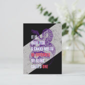 ムラサキヘビと黒ムラサキヘビ皮肉引用文 ポストカード (スタンド正面)