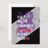 ムラサキヘビと黒ムラサキヘビ皮肉引用文 ポストカード (正面/裏面)