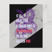 ムラサキヘビと黒ムラサキヘビ皮肉引用文 ポストカード (正面)