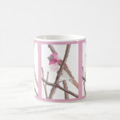 ムラサキマシコの水彩画のマグ コーヒーマグカップ (中央)