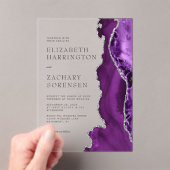 ムラサキリ結婚銀 アクリル招待状 (インサイチュ (ポータブル))